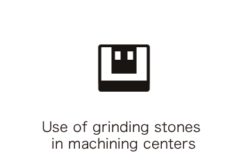 Use of grinding stones in machining centers